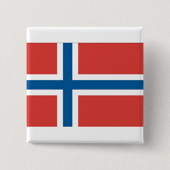 Norska Flagga Knapp (Framsida)