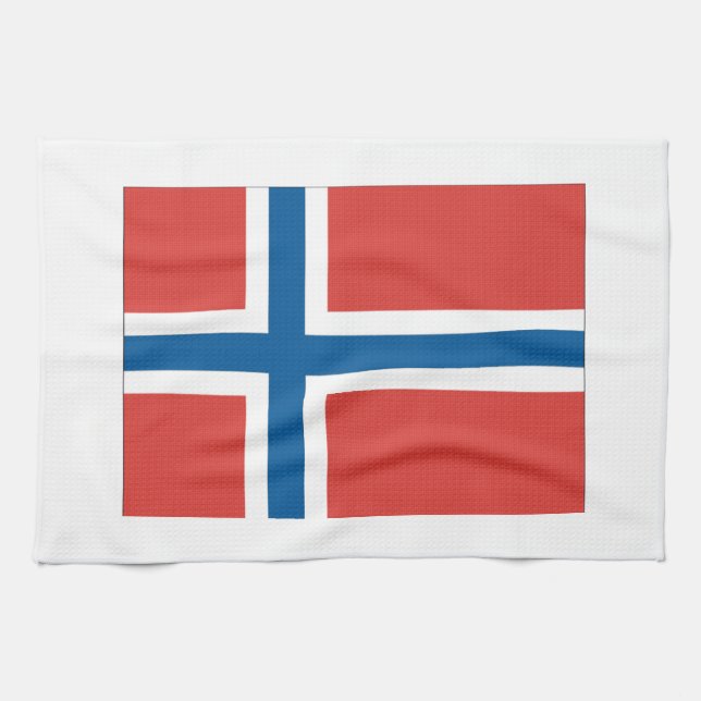 Norska Flagga Kökshandduk (Horisontell)