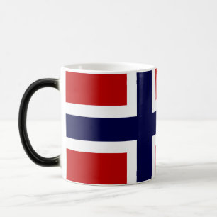 Norska Flagga - Kongeriket Norge - Norsk Flagg Magisk Mugg