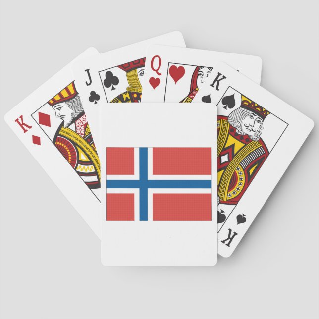 Norska Flagga Kortlek (Baksidan)