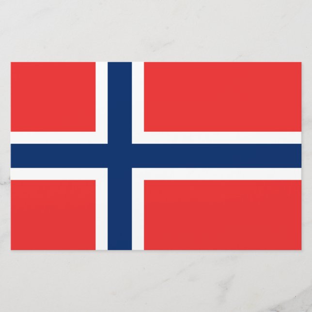Norska Flagga (Norge) Brevpapper (Framsida)