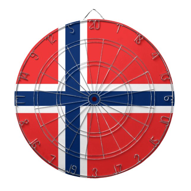 Norska Flagga (Norge) Darttavla (Framsidan)