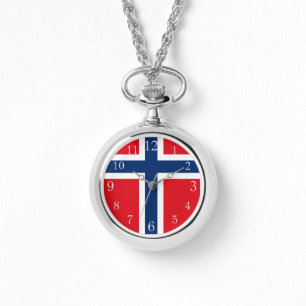 Norska flagga, Norge flagga, nordiska flagga Armbandsur