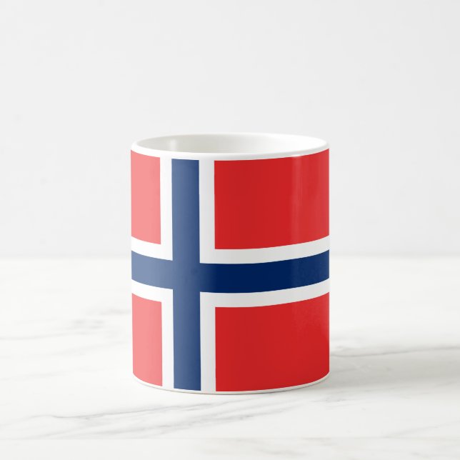 Norska Flagga (Norge) Kaffemugg (Center)