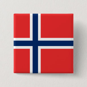 Norska Flagga (Norge) Knapp