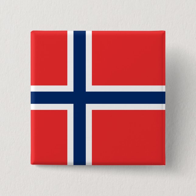 Norska Flagga (Norge) Knapp (Framsida)