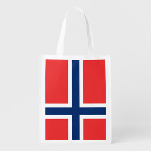 Norska flagga Norge livsmedel shopping bag Återanvändbar Påse