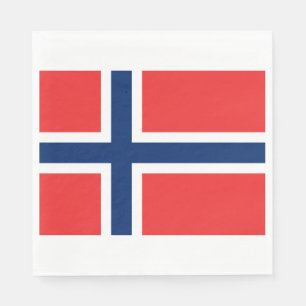 Norska Flagga (Norge) Pappersservett