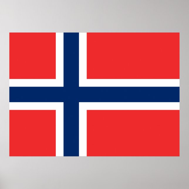 Norska Flagga (Norge) Poster (Framsidan)