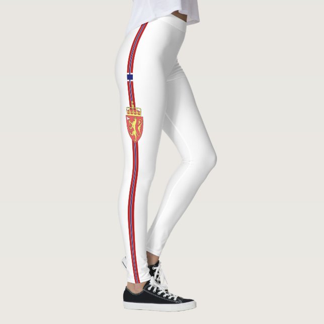 Norska flagga och Jackande av arm Leggings (Höger)