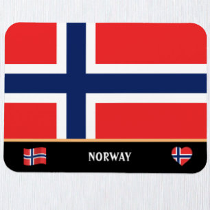 Norska Flagga och norska land resa/Norge Magnet