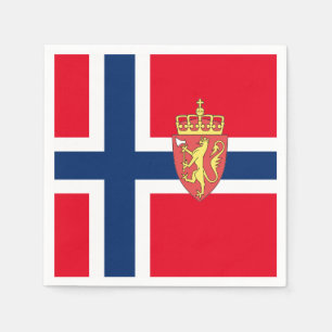 Norska flagga pappersservett