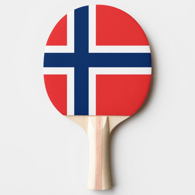 Norska flagga pingisracket (Framsidan)