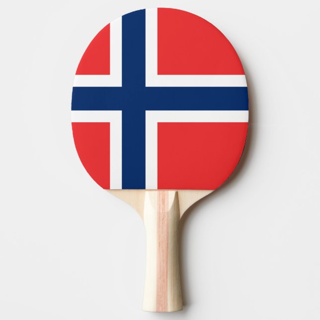 Norska flagga pingpongpaddlar för bord tennis pingisracket (Framsidan)