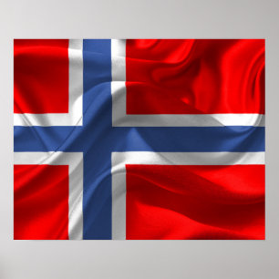 Norska flagga poster