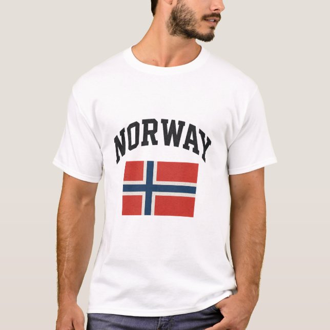 Norska Flagga T Shirt (Framsida)