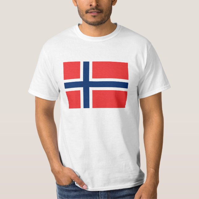 Norska flagga t-skjortor för Norge Tee (Framsida)