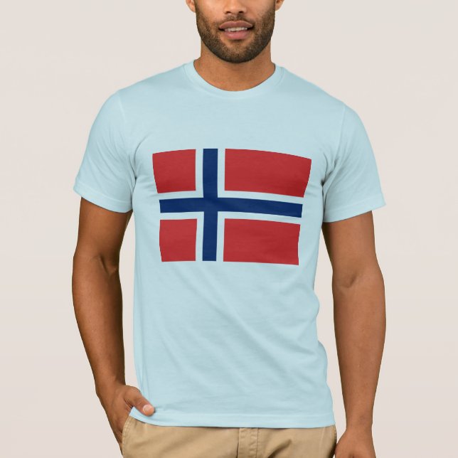 Norska Flagga Tee Shirt (Framsida)