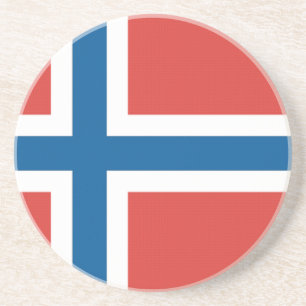 Norska Flagga Underlägg Sandsten
