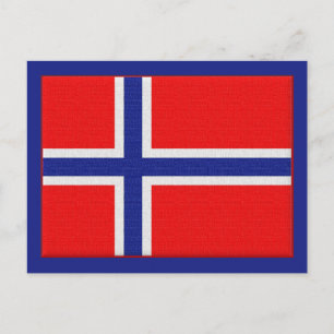 Norska Flagga Vykort