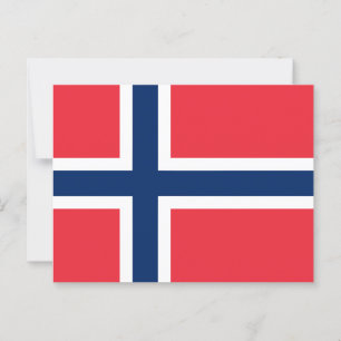 Norska Flagga Vykort