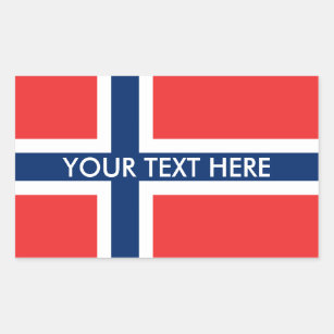 Norska flaggaanpassningsbarklistermärkear rektangulärt klistermärke