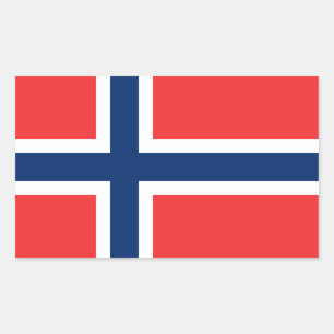 Norska flaggaklistermärkear rektangulärt klistermärke