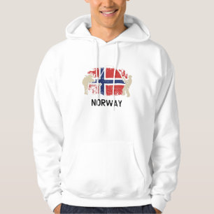 Norska flaggan Norge flagga Hoodie