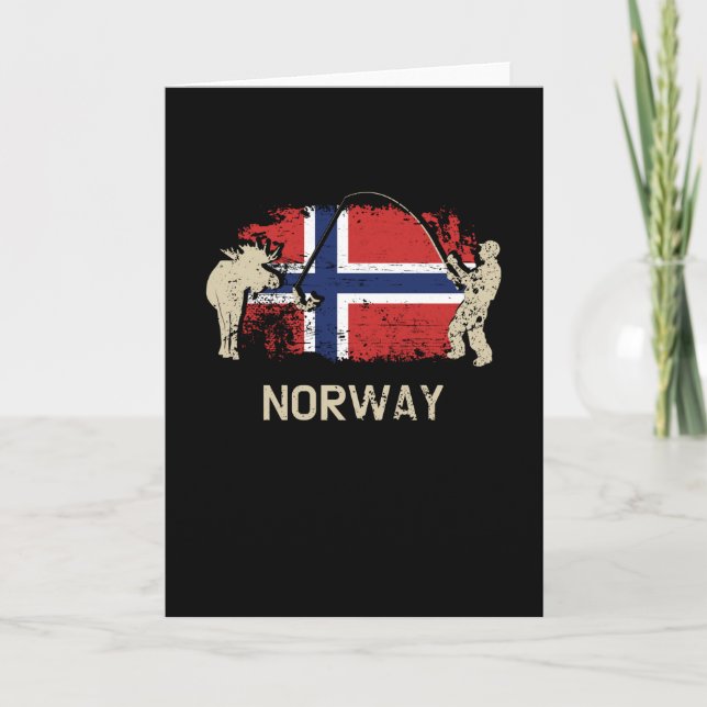 Norska flaggan Norge flagga Kort (Framsida)