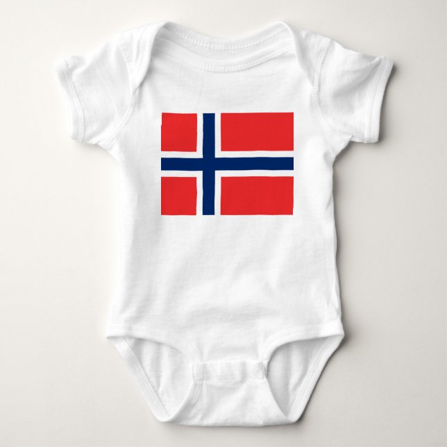 Norska flaggan (Norge) T Shirt (Framsida)
