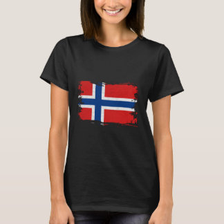 Norska flaggan norska rötter Norge norskt stolt T Shirt