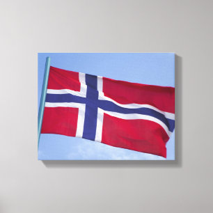 Norska flaggan RF) Canvastryck