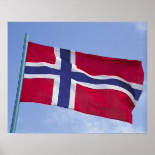 Norska flaggan RF) Poster