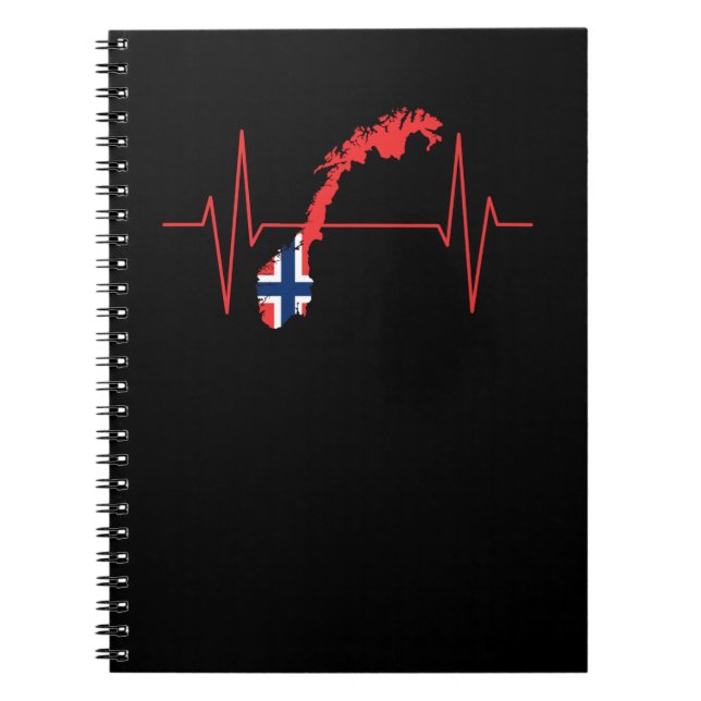 Norska flaggans hjärtslag anteckningsbok (Framsidan)