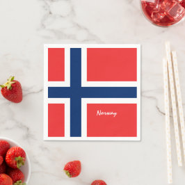 Norska flaggservetter, Norge reser / sport fans Pappersservett