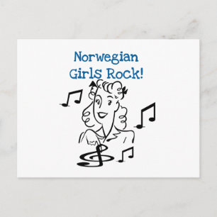 Norska flickor Sten Vykort