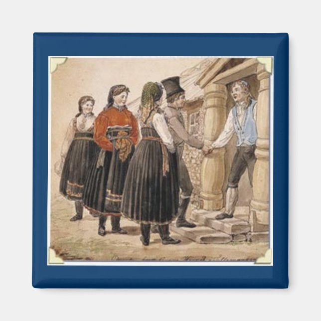 Norska folksamlingar från Telemarkregionen Magnet (Framsidan)