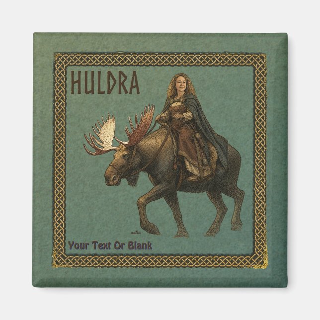 Norska Huldra Skogskvinna Magnet (Framsidan)