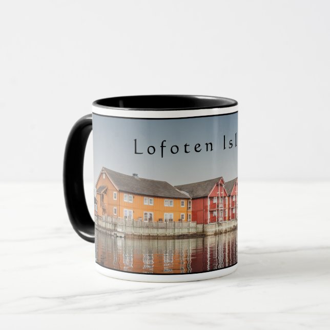 Norska hus Souvenir Mugg (Framsida vänster)