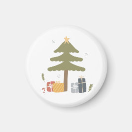 Norska julafton Party Scandi Julgran Magnet