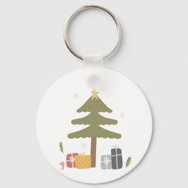 Norska julafton Party Scandi Julgran Nyckelring