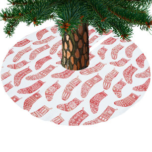 Norska julklager i Mönster Julgransmatta Borstad Polyester