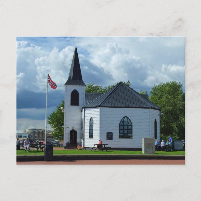 Norska kyrkan, Cardiff, Wales Vykort (Framsida)