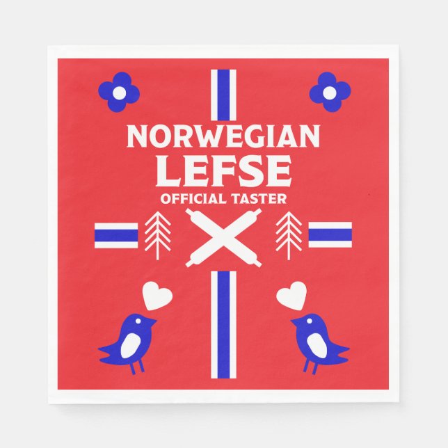 Norska Lefse Flatbröd Apron Pappersservett (Framsidan)