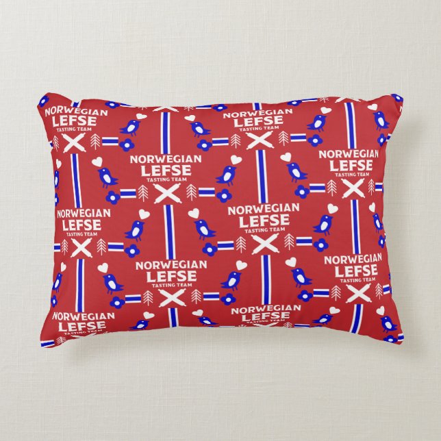 Norska Lefse Flatbröd Apron Prydnadskudde (Framsidan)