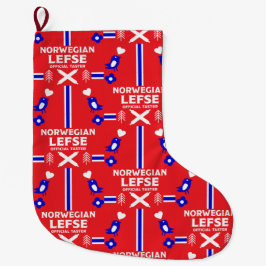 Norska Lefse Flatbröd Apron Stor Julstrumpa