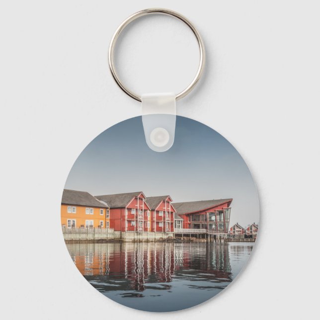 Norska målade hus nyckelring (Framsida)