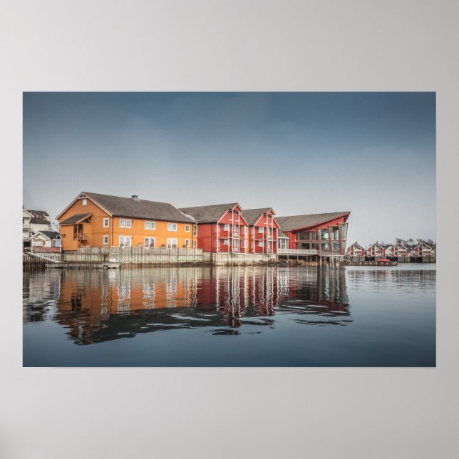 Norska målade hus poster (Framsidan)