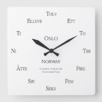 Norska Numbers Anpassningsbar City Land Time Zon