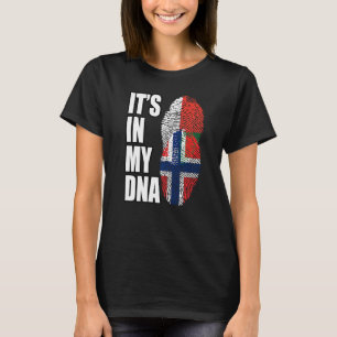 Norska och madagaskiska blandningen av DNA-Flagga T Shirt